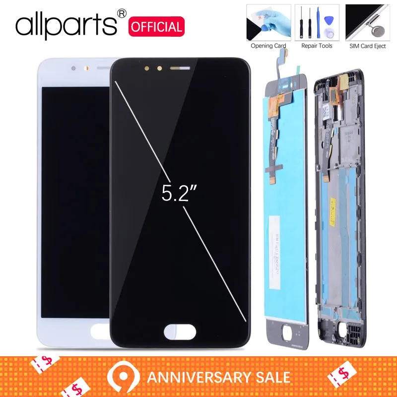 

Original 5.2'' Display For Meizu M5S Display Touch Screen With Frame Replacement For Meizu M5S LCD M5 S M612H LCD