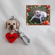 Пользовательские автомобильные брелки брелок ручной работы День святого Валентина для девушки подарок на заказ Статуэтка куклы с кукла из полимерной глины Статуэтка