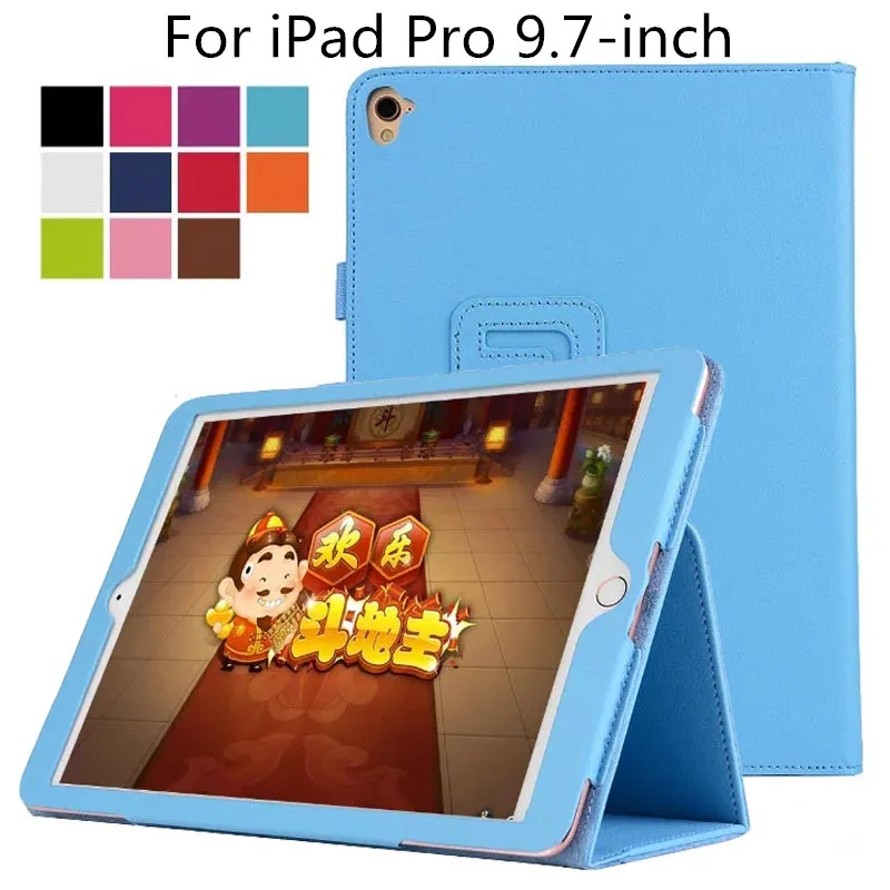  For iPad Pro 9.7,Slim Folding PU Leather Case Cover For Apple iPad Pro 9.7-inch Tablet(With Smart Cover Auto Wake / Sleep) 