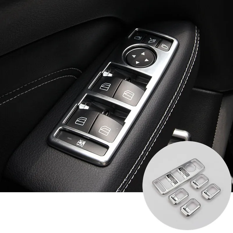 

Inner Door Armrest Window Switch Trim Cover 5pcs For Benz ML W166 2012-2015 GL X166 2013-2015