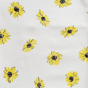 

yellow bee white soft vintage fabric Retro style fabric Calico Printed cotton fabric for DIY Bag cloth dress 1order=1meter