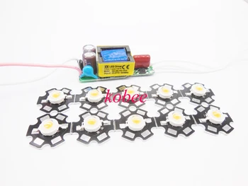 

10pcs 3w full spectrum led 380-840nm +1pcs 6-10x3w 600mA led driver Lighting Transformer