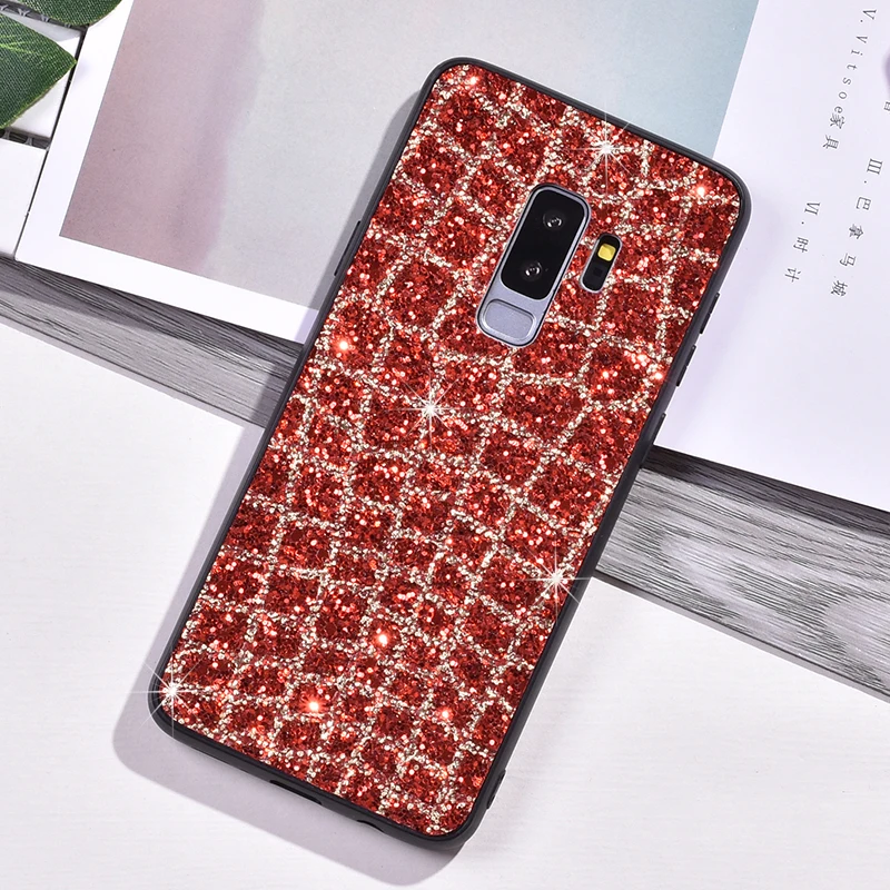 

ProElite for Samsung Galaxy J5 J7 2016 A8 S9 S8 Plus Shining Bling Diamond Rhinestone Soft Silicone Case Back Protective Cover