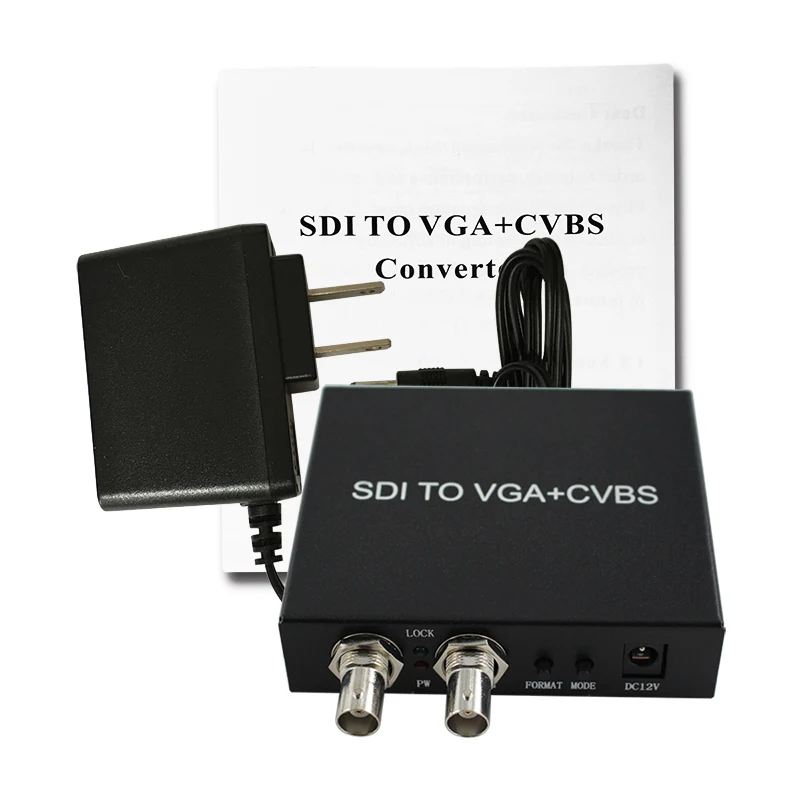 

SDI to VGA CVBS Converter Or SDI to AV Adapter Audio Video 1080P HD-SDI/3G-SDI Adapter BNC Converter for Monitor HDTV TV