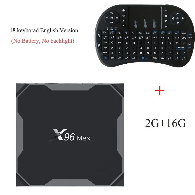 Wechip X96 MAX Android 9,0 ТВ приставка Amlogic S905X2 LPDDR3 4G 64G четырехъядерный 2,4G+ 5G двойной Wifi Bluetooth 1000M 4K HD медиаплеер - Цвет: 2G16G add Russian I8