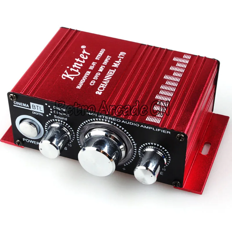 1 шт. аркадная игра MA-170 12 В 2 канала светодиодный мини HIFI стерео усилитель для Аркада jamma MAME машинные шкафы