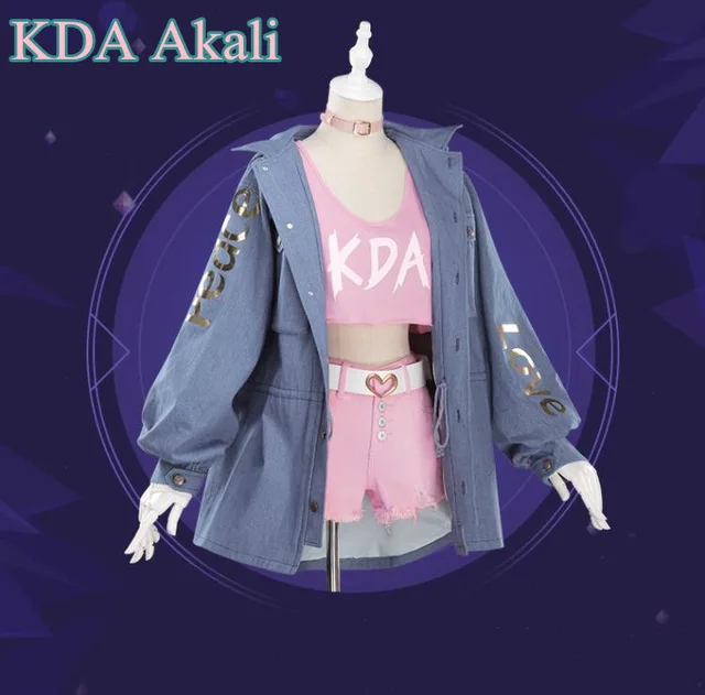 

[Per-sale] Game LOL Akali Illustration Magazine Style Sexy Dress Daily Outfit Cosplay Costume For Halloween Free Shipping New.
