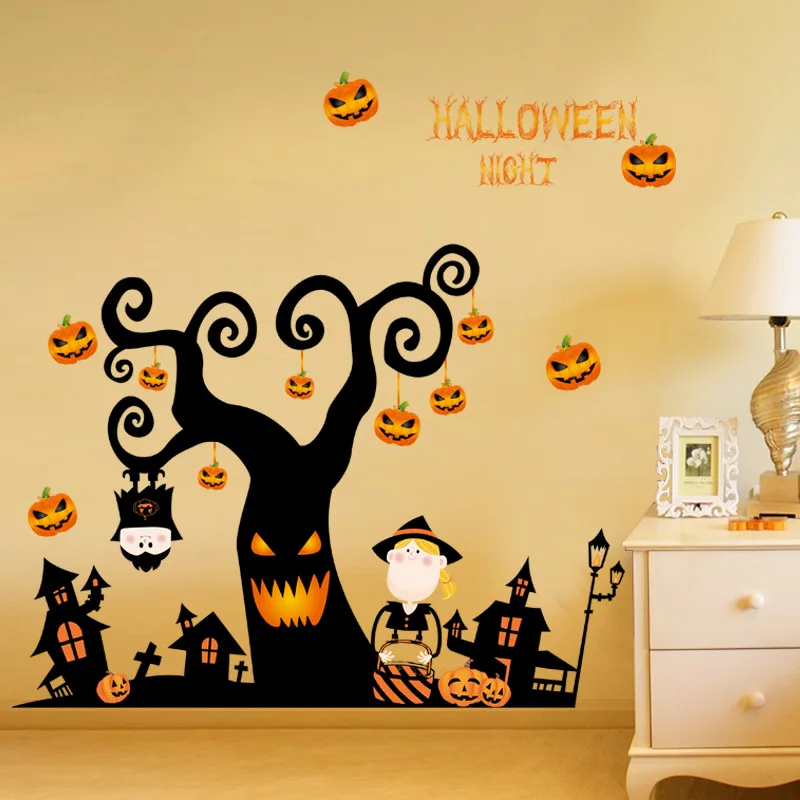 halloween wall stickers bedroom living room stickers creative window stickers bedside wall decorations wallpaper - Halloween Wall Decoration halloween wall stickers bedroom living room stickers creative window stickers bedside wall decorations wallpaper - Halloween Wall Decoration