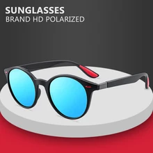 DESIGN Men Women Classic Retro Rivet Polarized Sunglasses Lighter Design Oval Frame UV400 Protection De Sol