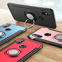 

Metal Magnetic Silicone PC holder Cover For Huawei Mate 20 Lite 10 Pro P20 Case 360 Rotating magnet Bumper coque