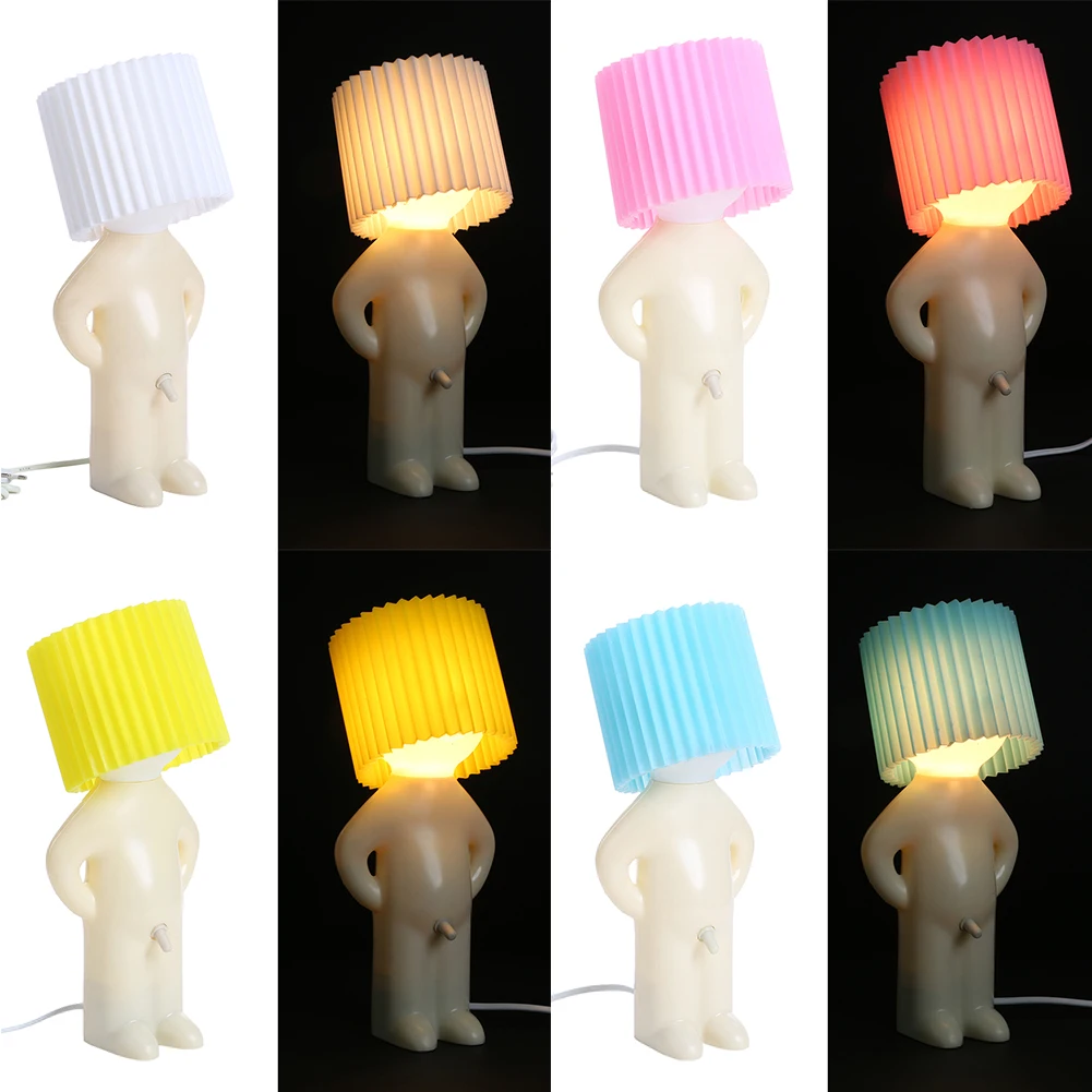 

New ABS+Electronic Components MRP Shy Small Table Lamp (Multi-Color Optional) Creative Desktop Light Bed Desk Everywhere Light