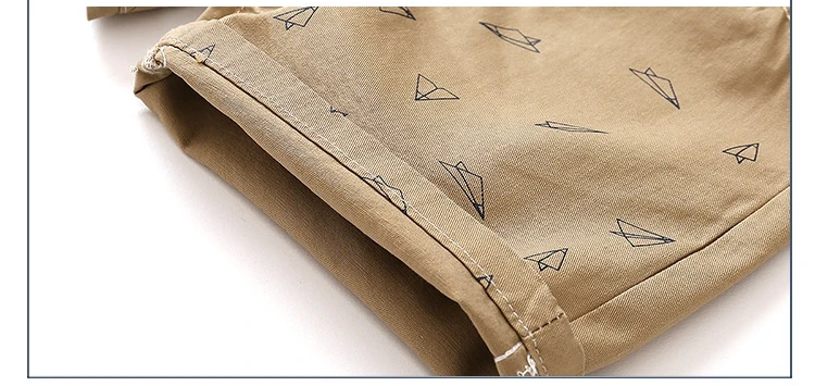 2018 Hot Summer Fashion 2-10 Years Children Kids Fly Paper Air Plane Print Pocket Above Knee Length Boys Short Pants With Belt (8)