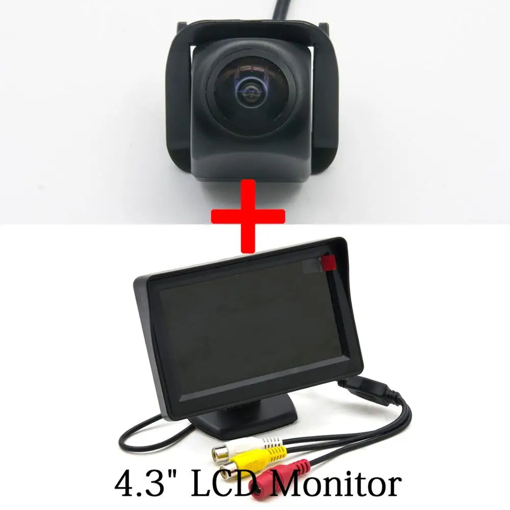 Рыбий глаз 1080P MCCD Starlight ночное видение Автомобильная камера заднего вида для Toyota Alphard Vellfire Noah беспроводной " монитор выпрямитель - Название цвета: Camera 4.3 inch LCD