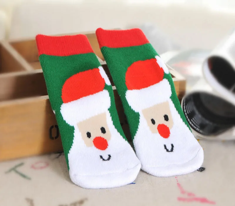 Рождество год Носки для новорожденных детей хлопковые Рождество Детские носки толстые махровые Носки для девочек влаги влагу проницаемость
