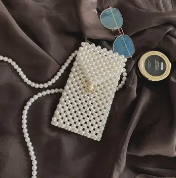 

Luxury Women's Pearl Beaded Purse Evening Party Shoulder Bag Handbag Small Vintage Ladies Handbag 2019 New