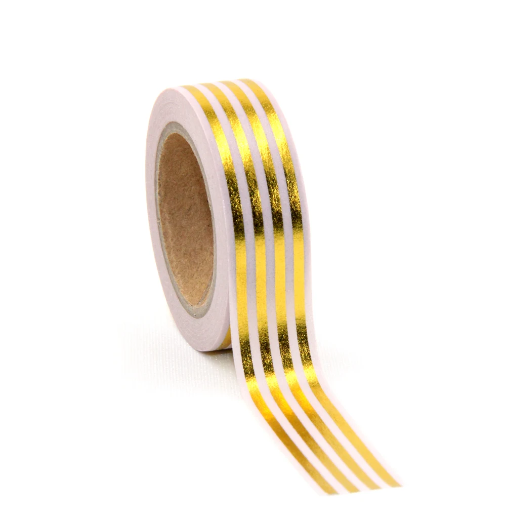 New X1 15mmx10m Stripe Washi Tapes DIY Colorful Stickers Stationery