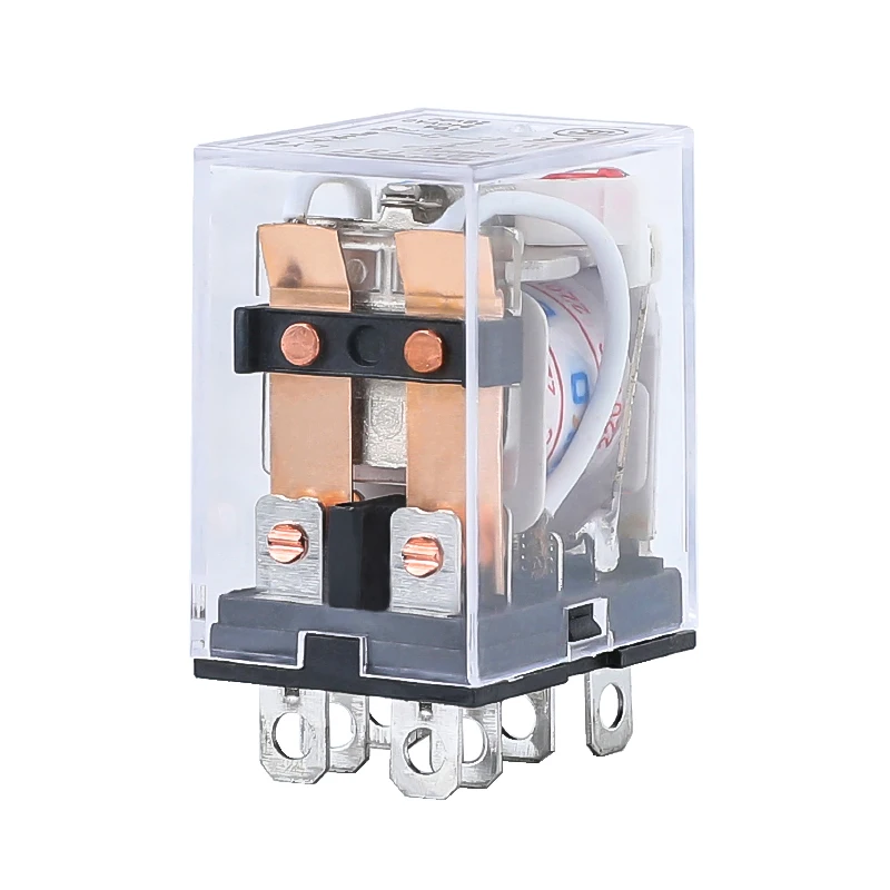 HH62P LY2NJ JQX-13F LY2 Electromagnetic Relays Switch Socket Base AC 220V 110V DC 24V 12V 10A DPDT 8 Pin Copper Coil Power Relay