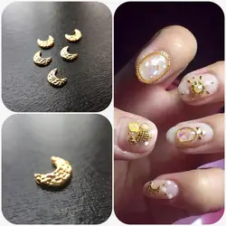 100 шт./лот Металлические Nail Art Подвески Moon дизайн украшения для ногтей