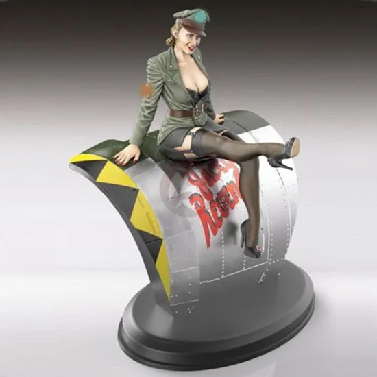 

Unassambled 1/35 modern girl with base include 1 and scene Resin figure miniature model Unpainted
