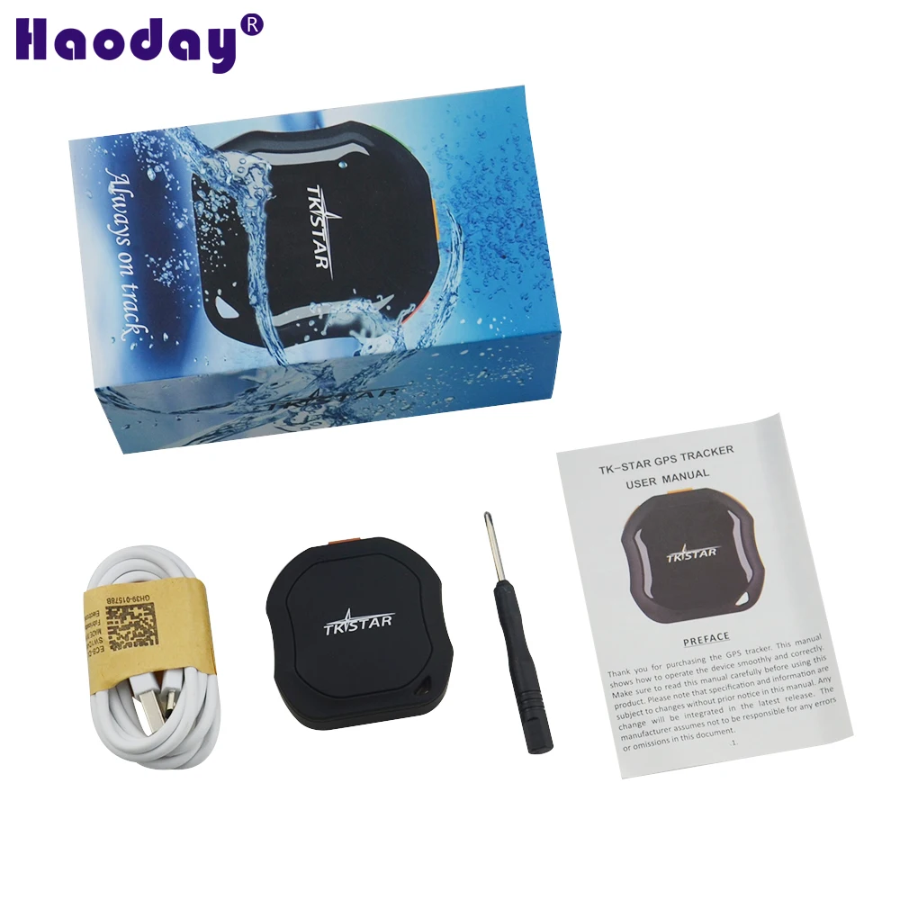

Personal GPS Tracker TK1000 with Box 180 Hours Standby Time Mini Portable Tracking Device Auto-tracking Overspeed&movement Alert