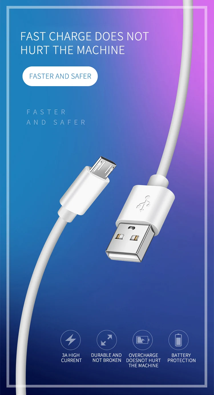 USB зарядное устройство 1 м 2 м 3 м Micro USB кабель для samsung huawei 3A Зарядка для Xiaomi Android мобильный телефон USB C зарядное устройство универсальное