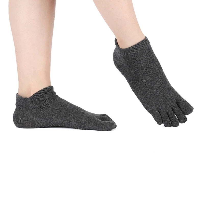Женские носки с 5 пальцами для йоги, спортивные носки для танцев, носки для фитнеса с пятью пальцами, Нескользящие силиконовые носки для пилатеса, хлопковые носки для балета,, теплые