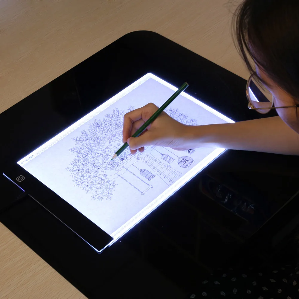 Светодиодный электронные доски A4 light Pad планшет для рисования планшет для копирования эскиз книга Blank Canvas для Краски ing Акварельная