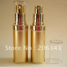20 мл золото безвоздушного лосьон пластиковая бутылка с безвоздушный насос может использоваться для косметической упаковки