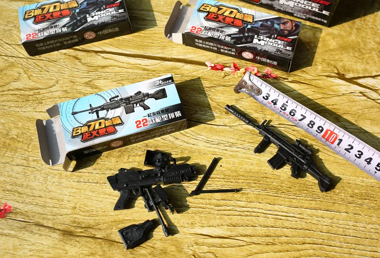 24 шт./компл. 1:6 имитация собрать Игрушечная модель пистолета автоматы Пластик пистолет игрушки для детей