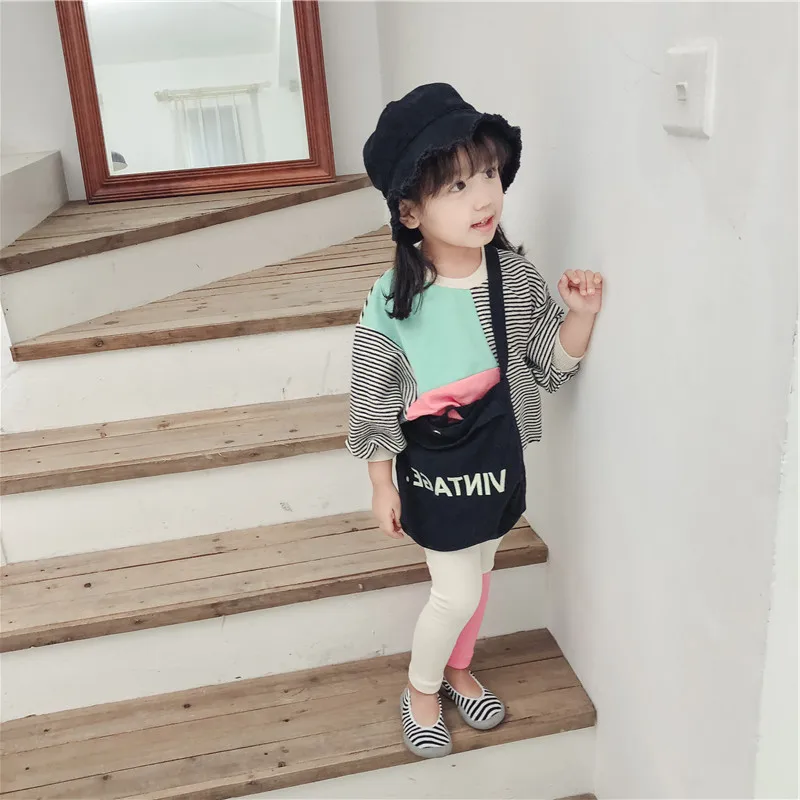 2Pcs Autumn Baby Girl Clothes Girl Clothing Set Cute Long Sleeve Top+Pants Suit Kids Clothes For Girl Splice Children Clothes