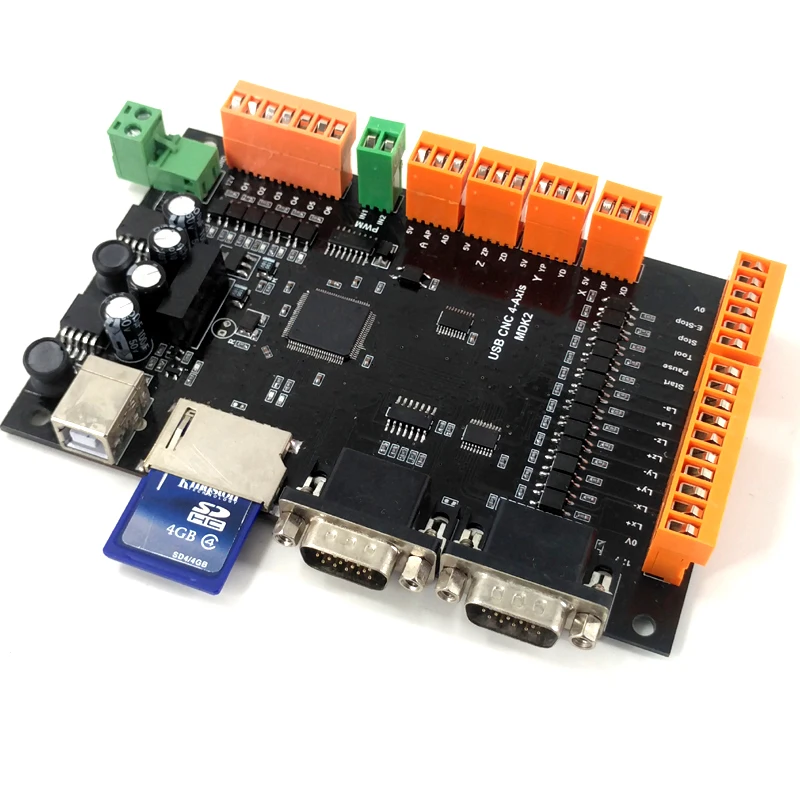 

MDK2 CNC USB 4 Axis Stepper Motor Controller Breakout Board with MPG Interface