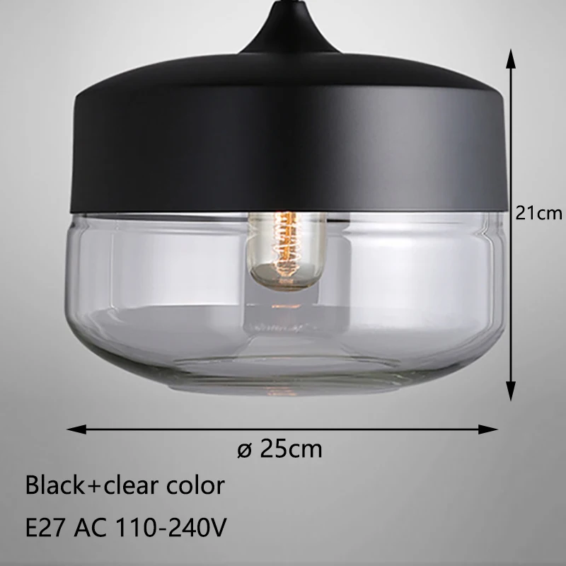 Современный подвесной Стекло подвесные светильники e27 e26 светодиодный для Кухня ресторана кафе гостиная