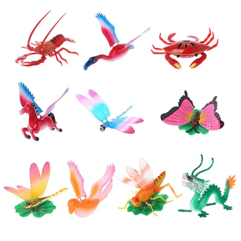 

3D Simulation Dragonfly Butterfly Bee Crab Lobster Dragon Kids Toy Home Decor Garden Ornament Lawn Decoration