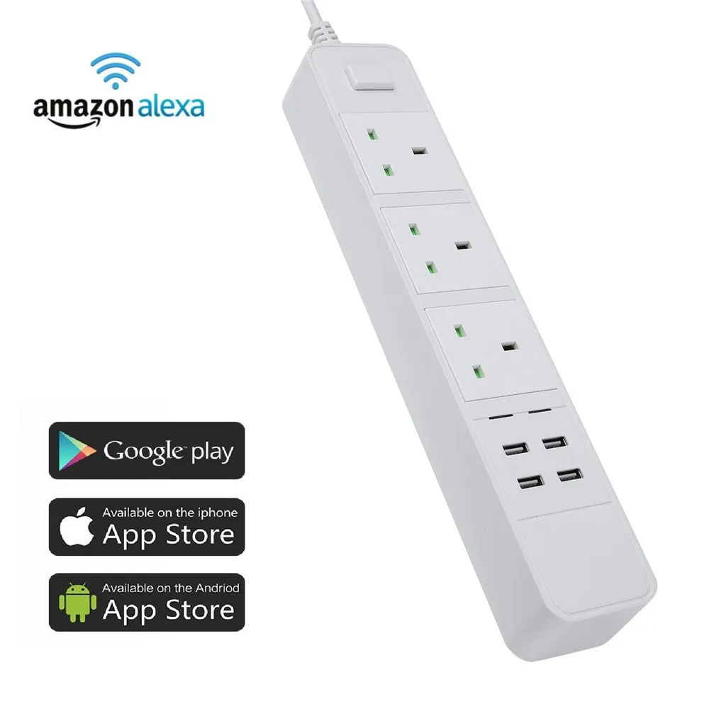 Интеллектуальная беспроводная (Wi Fi) Мощность полосы несколько розетки 4 USB Порты и