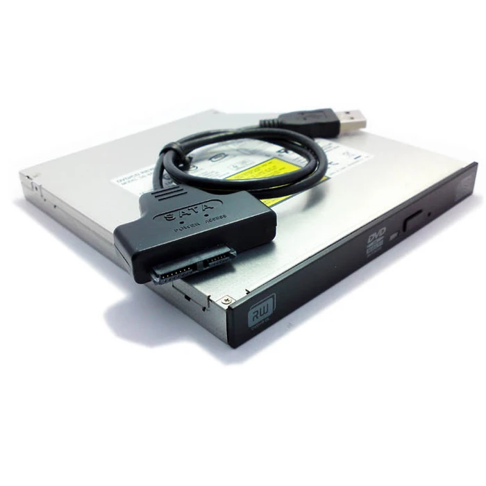USB 2 0 к Slim SATA 7 + 6 13 контактный кабель для ноутбука адаптер 50 см|slimline sata|adapter cableusb 2.0 |