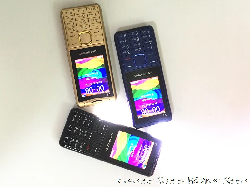 GSM 2G телефон V3 с двумя sim картами для пожилых людей 2000 мАч аккумулятор Поддержка