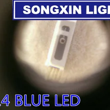 100 шт. высокое качество синий 0,2 Вт чип led 4014 smd led 460-475nm синий 4,0*1,4 мм чип светоизлучающий диод(CE& Rosh