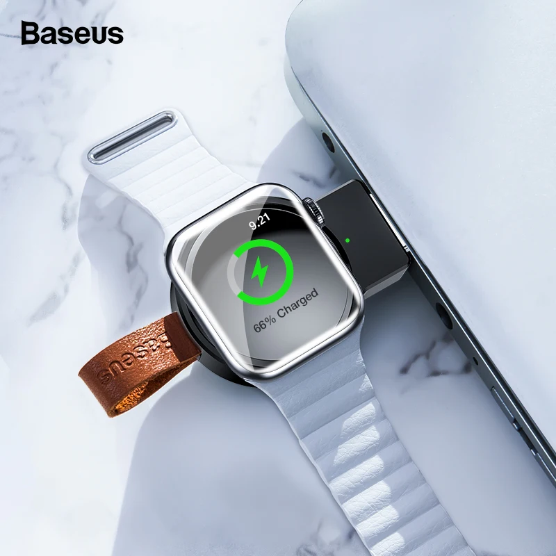 Беспроводное зарядное устройство Baseus Qi для Apple Watch 4 3 2 1 Серия i портативная