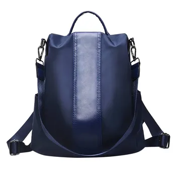 

2019 Women's Fashion Solid Color Backpack Anti-Theft Bag Wild Shoulder Bag Waterproof Mochilas Feminina bagpack mochila mujer