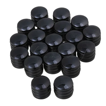 

Yibuy 20 Pcs Black Chrome Plated Guitar Rotary Knobs for 6mm Diameter Shaft
