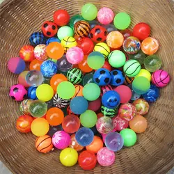 30 шт./лот забавные игрушки, шары смешанные надувной, плавающие подпрыгивая Детский Эластичный резиновый мяч надувной игрушки 25 мм