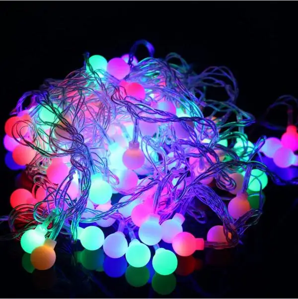 100 м 800 светодиодный гирлянда, гирлянда с шариками, гирлянда на Рождество, Год, праздник, день рождения, вечеринку, свадьбу, Декор, садовое освещение - Испускаемый цвет: RGB