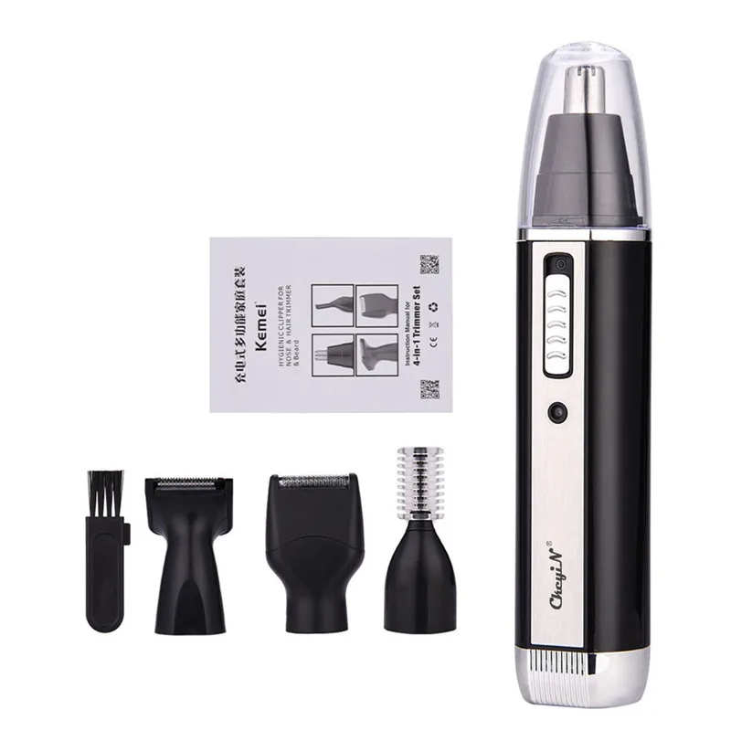 4 in 1 Professional Electric Rechargeable Nose and Ear Hair Trimmer