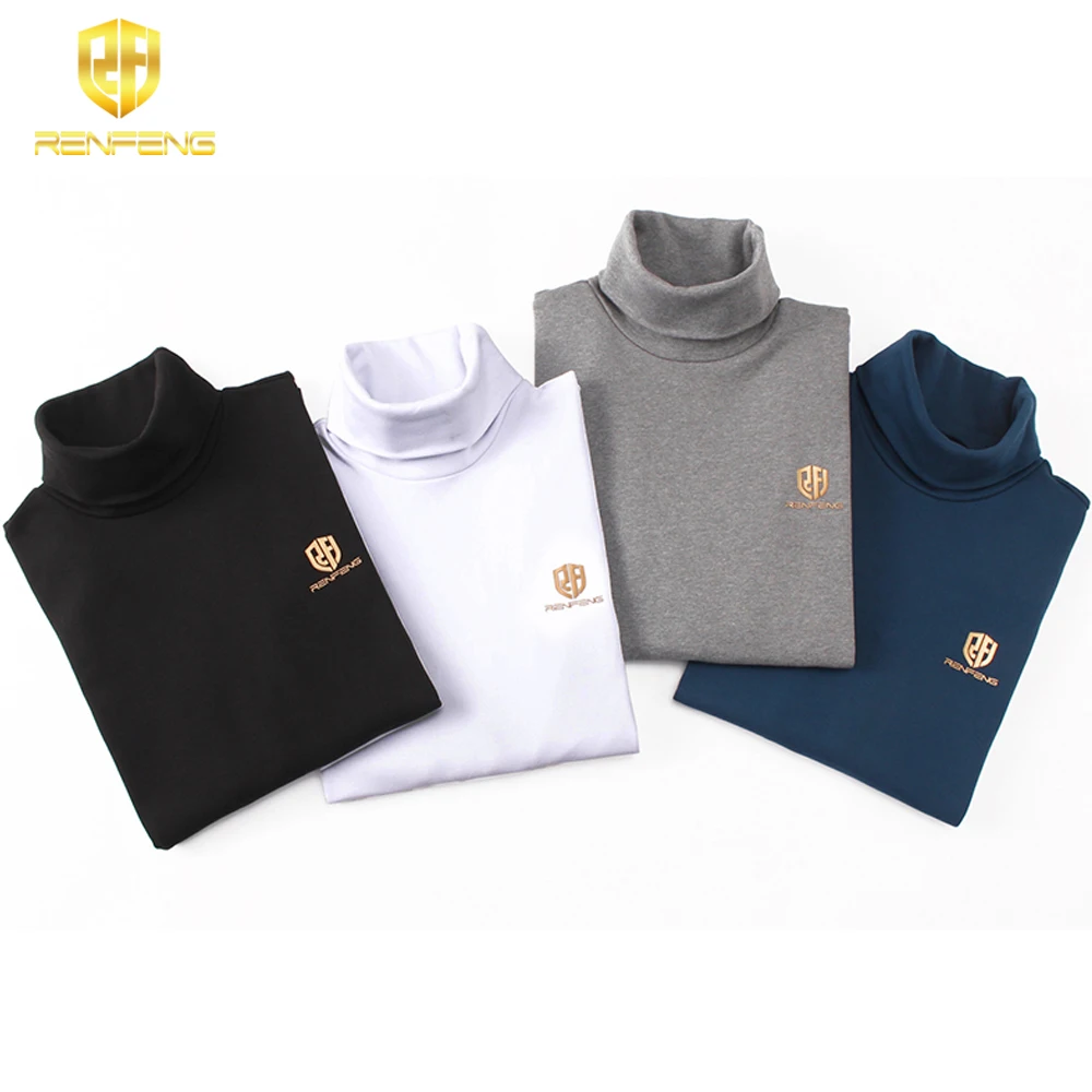 winter underwear for mens undershirts 95% cotton long sleeve brand t shirts turtleneck Warm shirt renfeng logo thermo shirt mens (5)