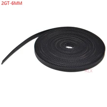 5 м GT2 зубчатый ремень 6 мм ширина 2GT волокно армированная резина Открытый зубчатый ремень для ЧПУ 3d принтер Reprap Prusa i3 шестерни