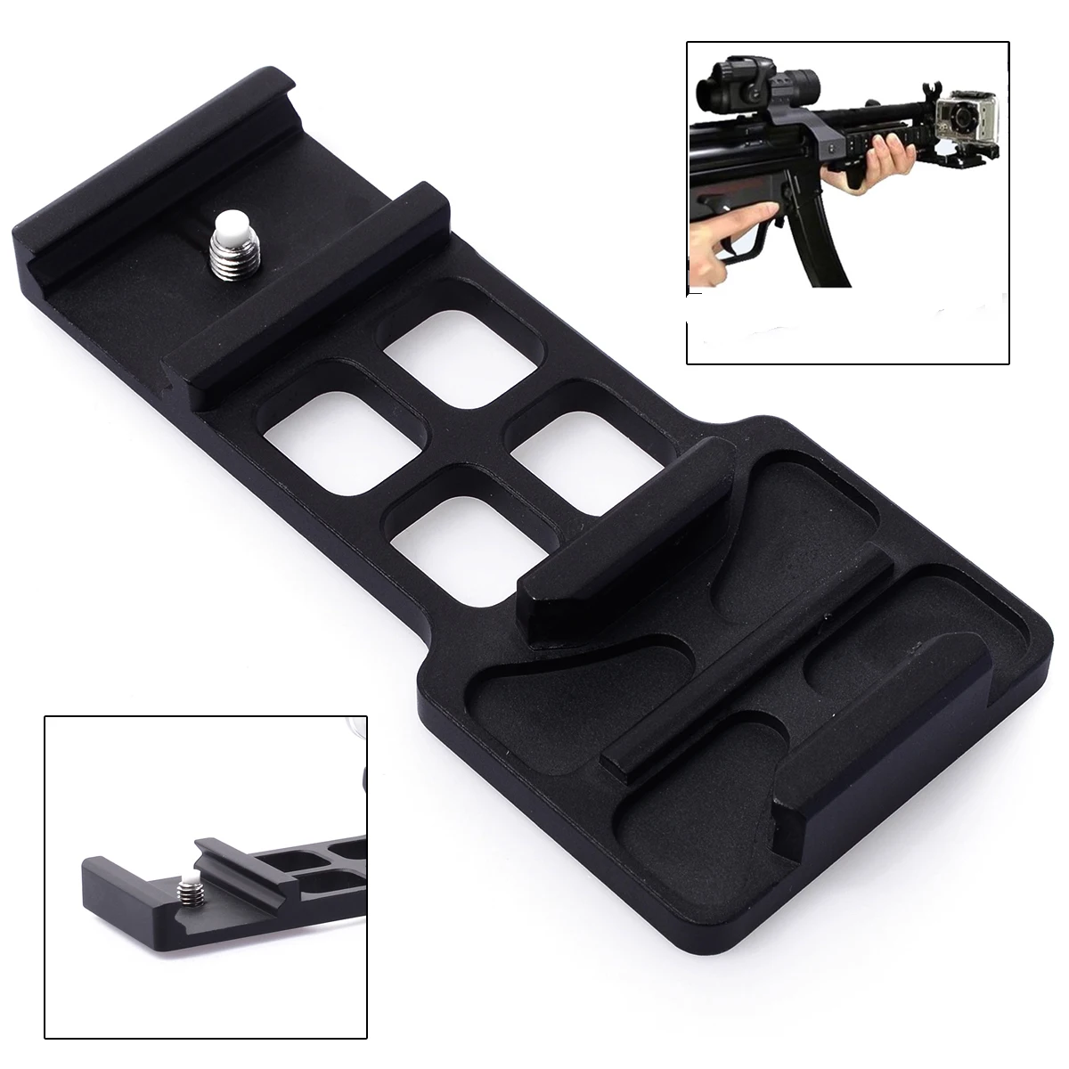 New 20mm Picatinny Weaver Gun Rail Mount for GoPro Hero 2 3 3+ 4 Camera OS068 on
