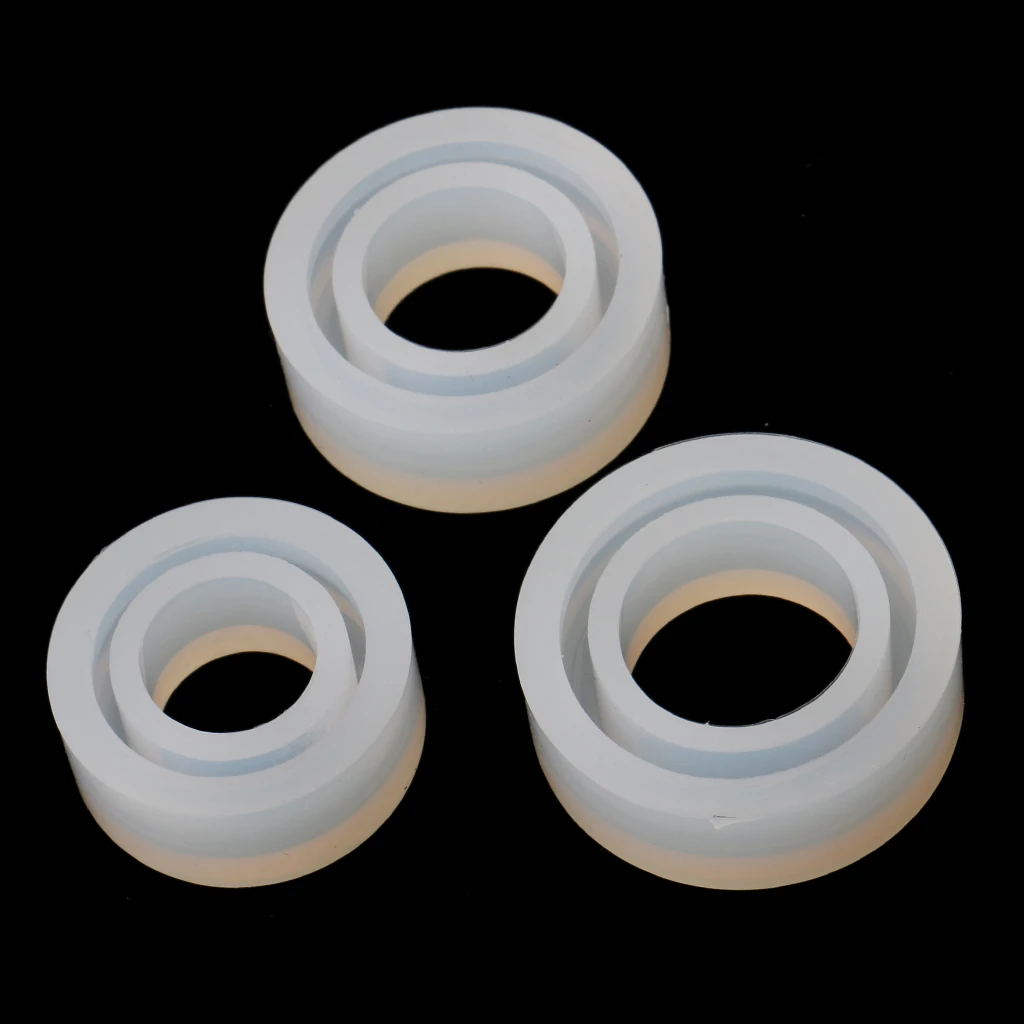 6 Pieces Clear Silicone Ring Mold DIY Mould Tool Making Findings Project Handmade Crafts