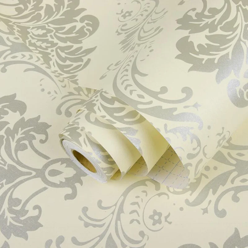 

PVC self adhered wallpaper Thickening bedroom living room European flower wallpaper TV background Europe type wall sticker