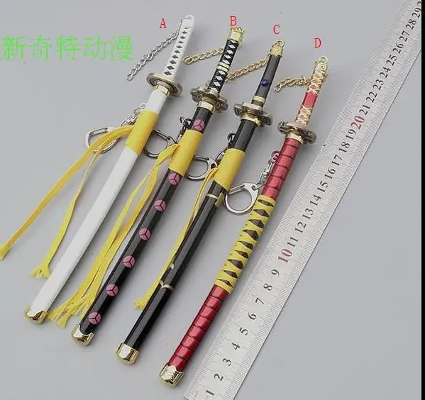 Anime One Piece Roronoa Zoro Sandai Kitetsu Big Sword Key Chain Series Sword Tsuba Swordchain Neck Aliexpress