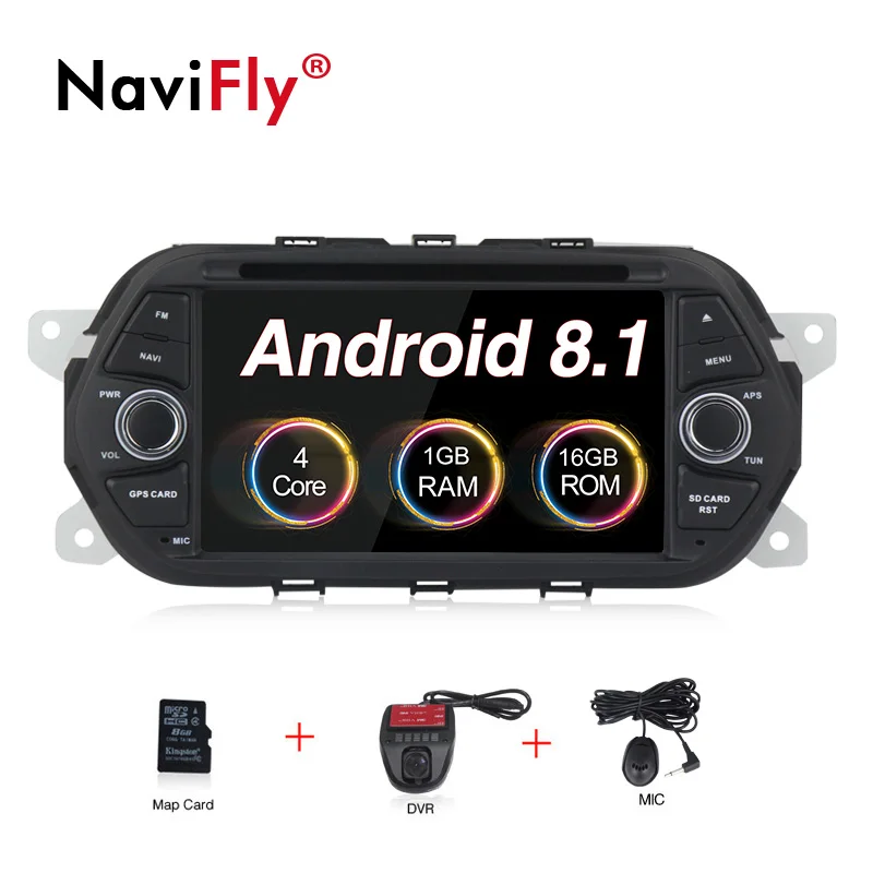 Android 8,1 автомобильный dvd-плеер gps навигация для Fiat Tipo Egea автомобильное аудио-радио FM wifi USB RDS BT MIC - Цвет: Car dvd DVR